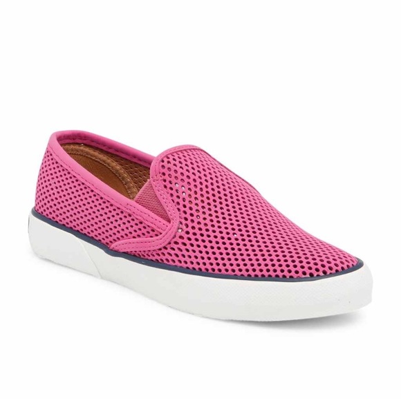 Sperry Shoes - Sperry perforated slip on leather sneaker